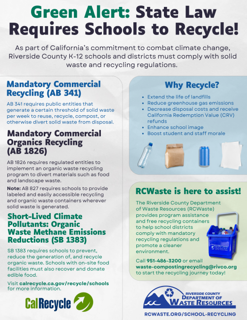 School recycling program flyer